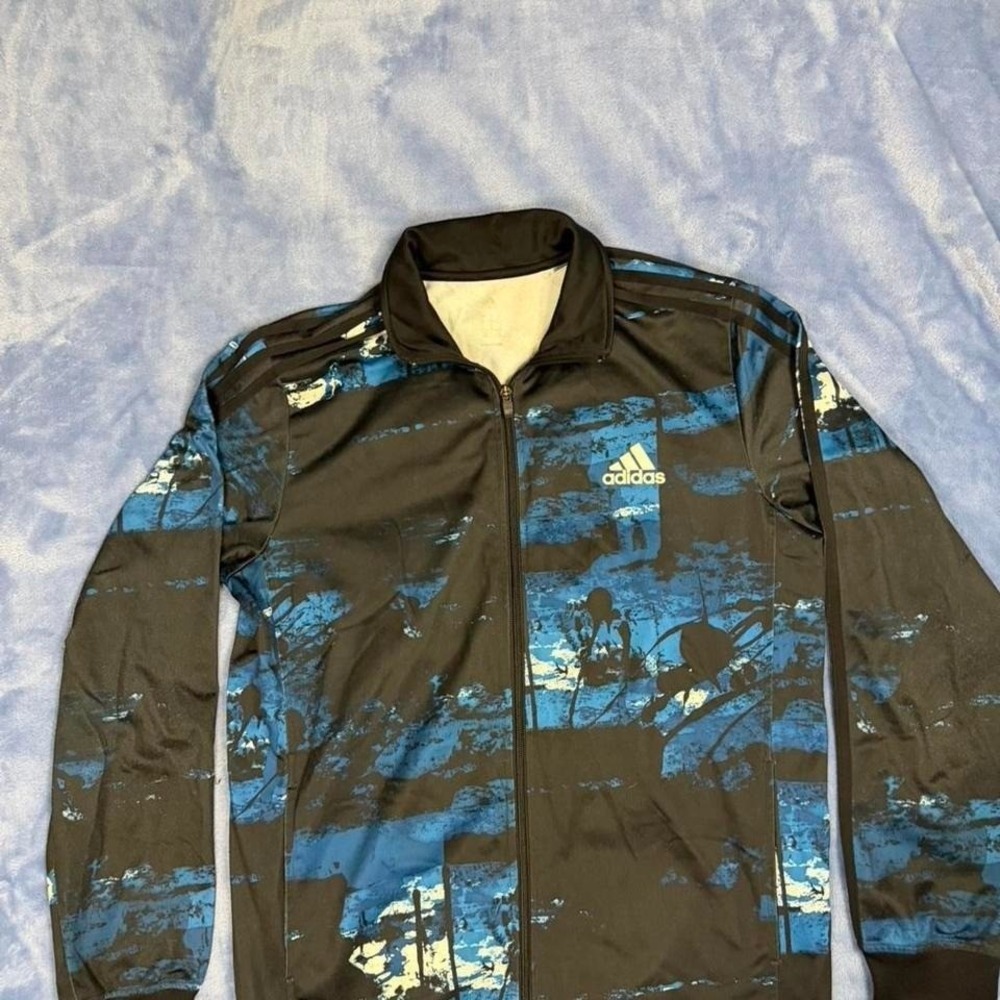 Adidas‎ black & blue jacket men Size M